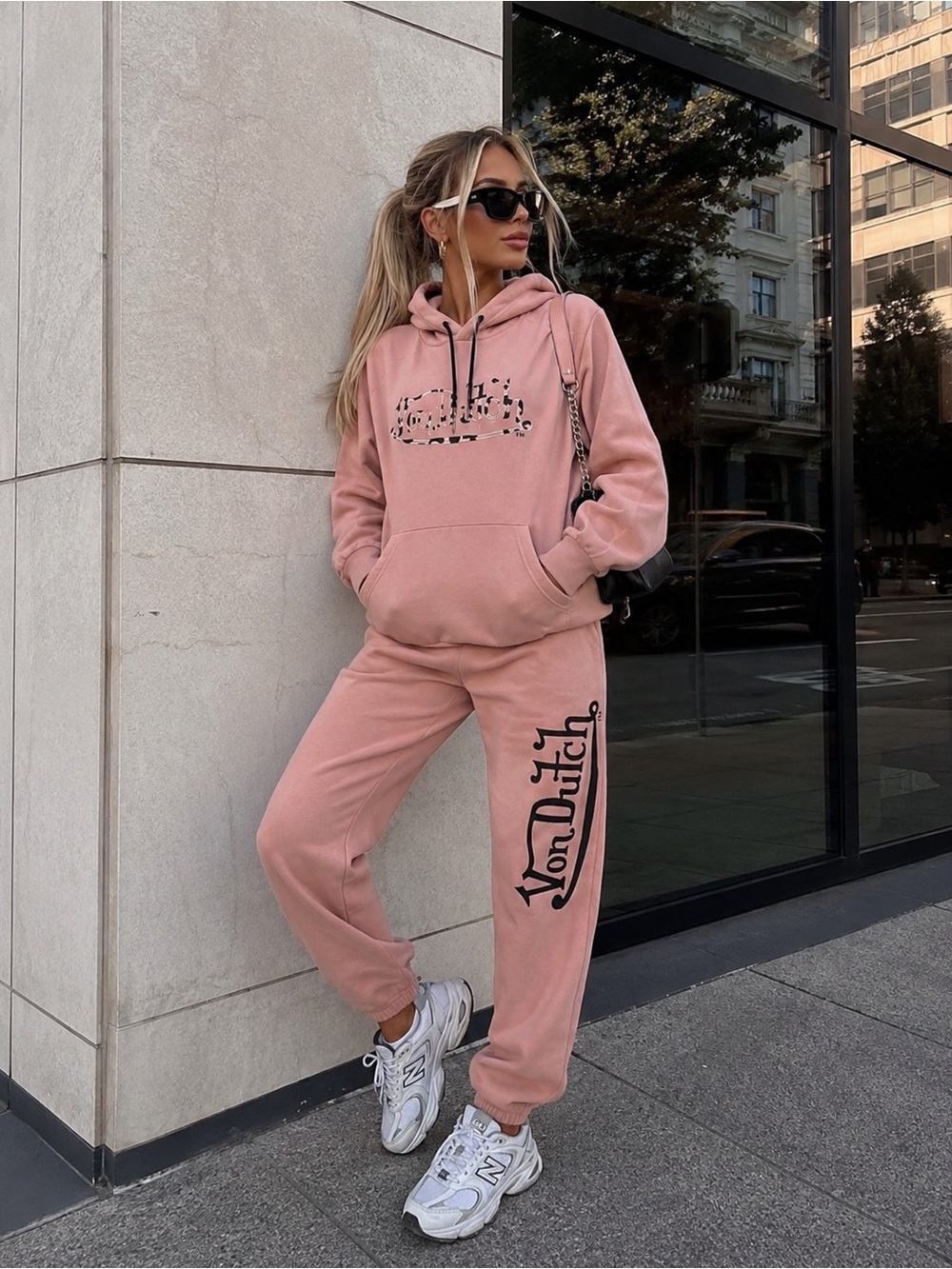 Von Dutch Pink Matching Tracksuit Set – Size Medium